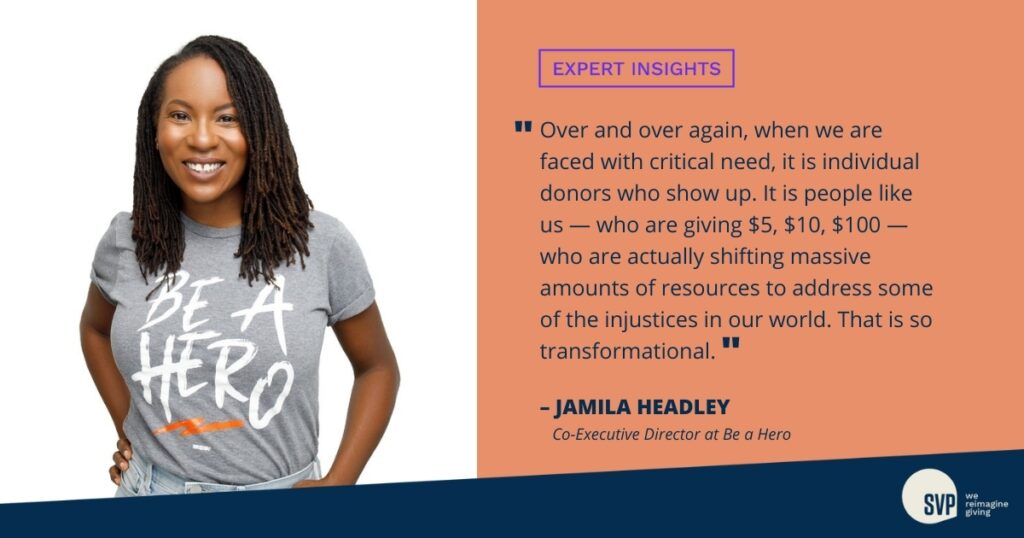 Jamila Headley discusses how individual giving can be transformational