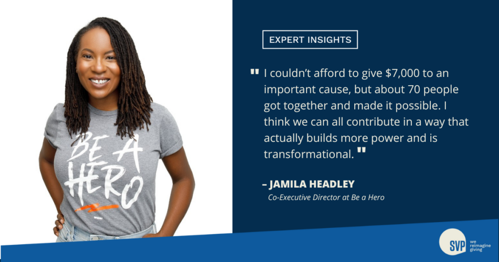 Jamila Headley discusses the power of pooled giving